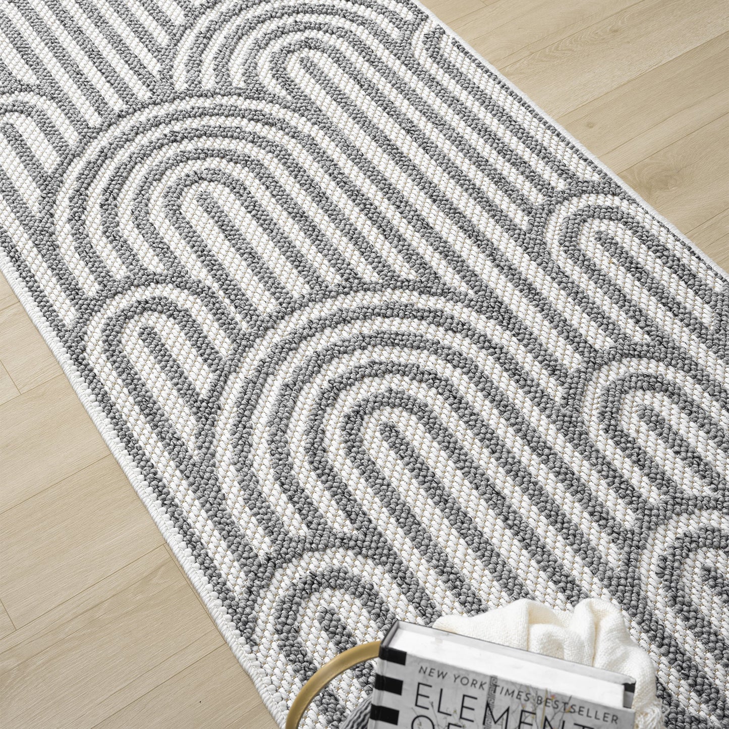 Solace Granite in Grey : Runner Rug