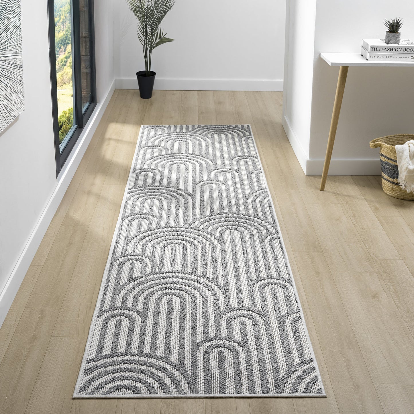 Solace Granite in Grey : Runner Rug