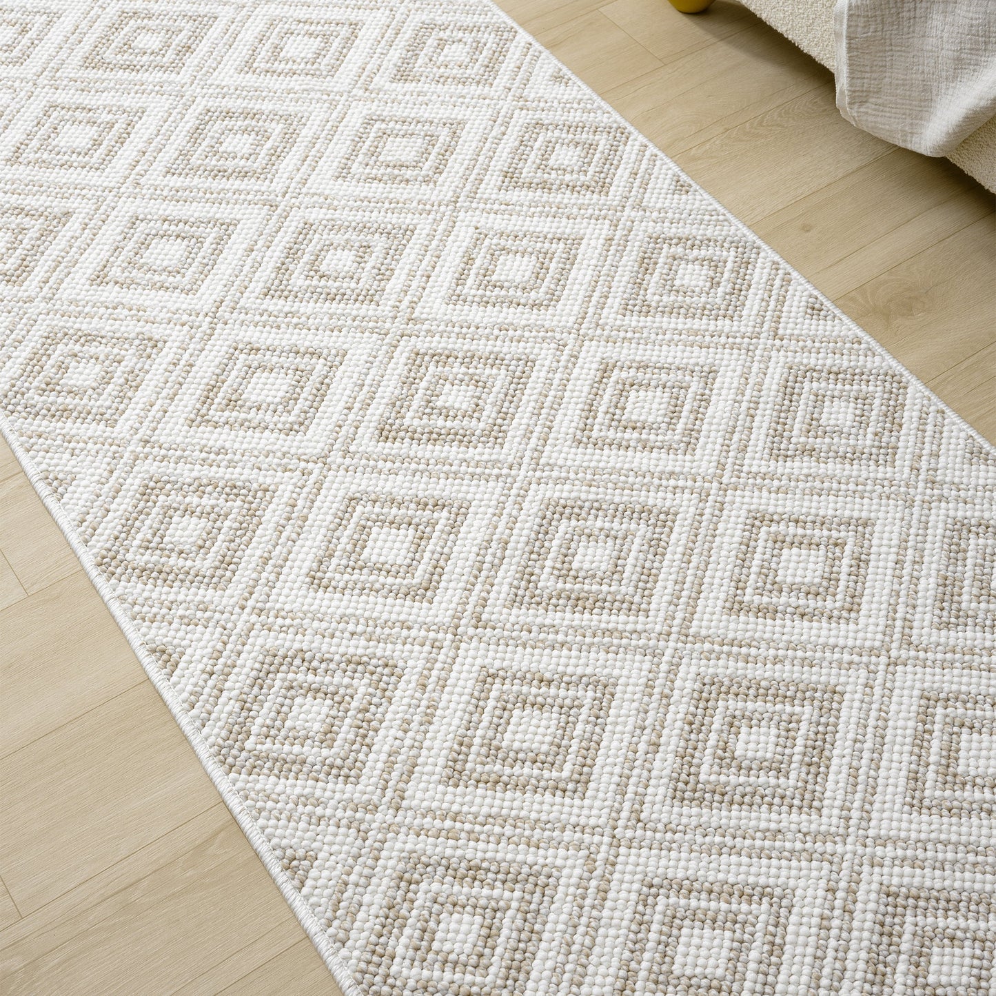 Solace Pebble in Cream : Runner Rug