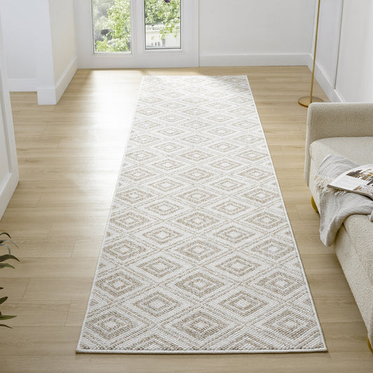 Solace Pebble in Cream : Runner Rug