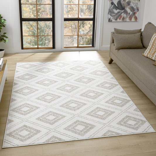 Solace Pebble in Cream Rug