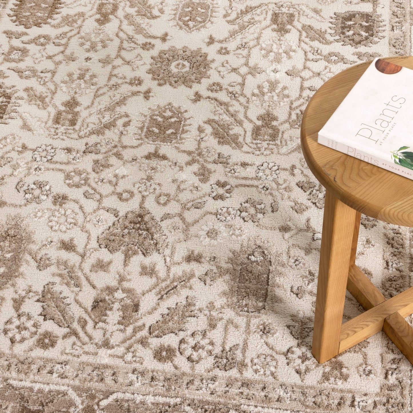 Sierra Oriental Border in Brown Rug