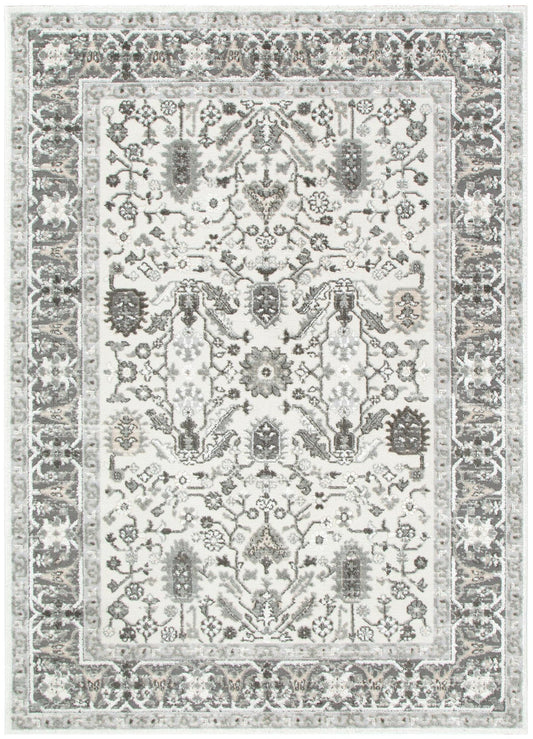 Sierra Oriental Border in Grey Rug