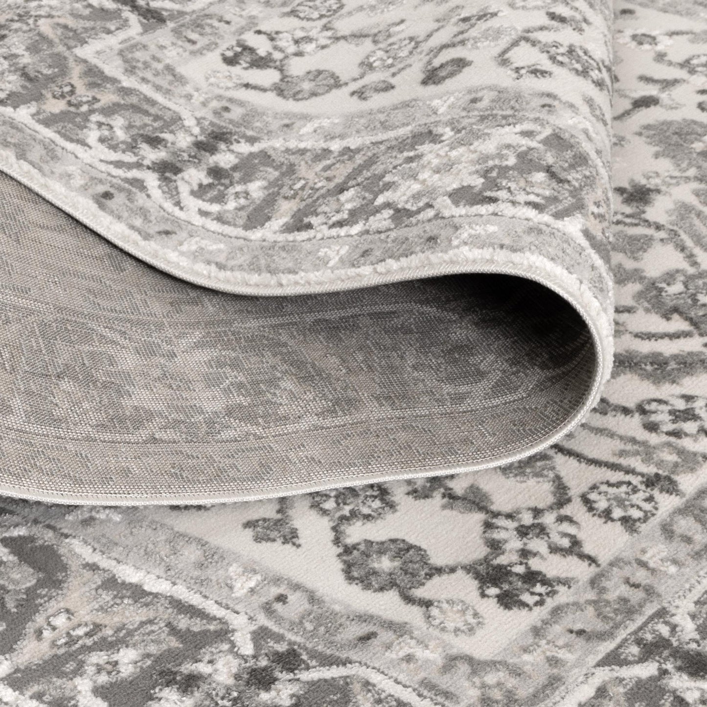 Sierra Oriental Border in Grey Rug