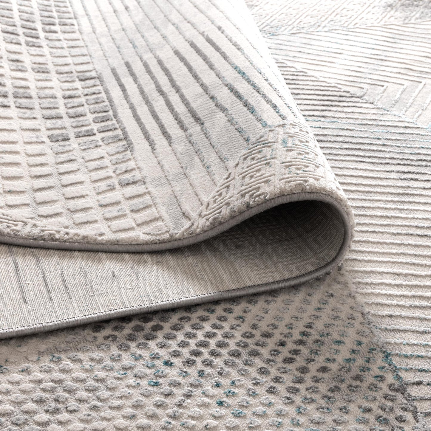 Vestige Geometric In Grey Blue Rug