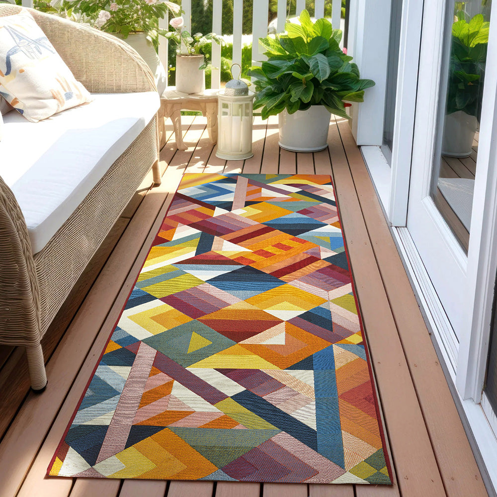 Vista Geo Multi Colour : Runner Rug
