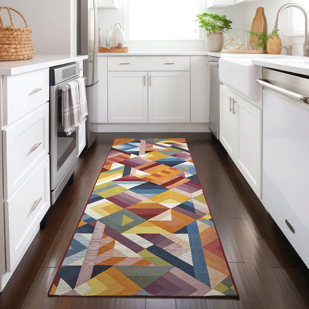 Vista Geo Multi Colour : Runner Rug