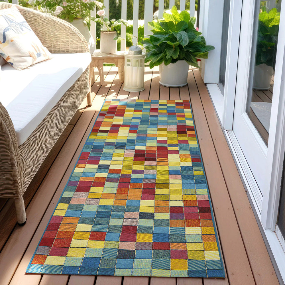 Vista Pixel Multi Colour : Runner Rug