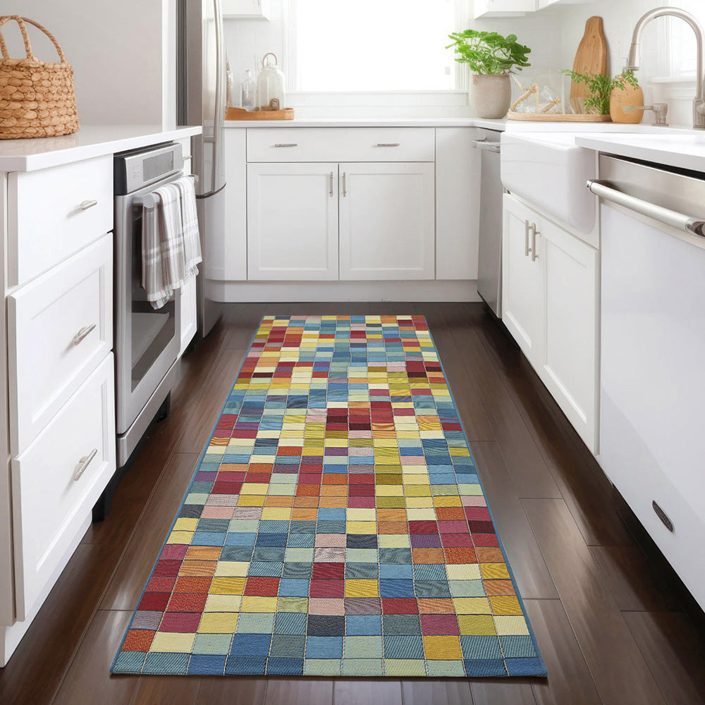 Vista Pixel Multi Colour : Runner Rug