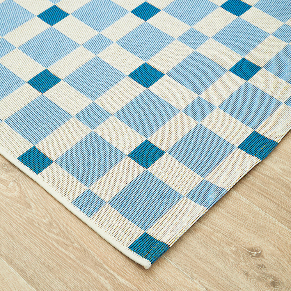 Vista Tito Blue Colour : Runner Rug