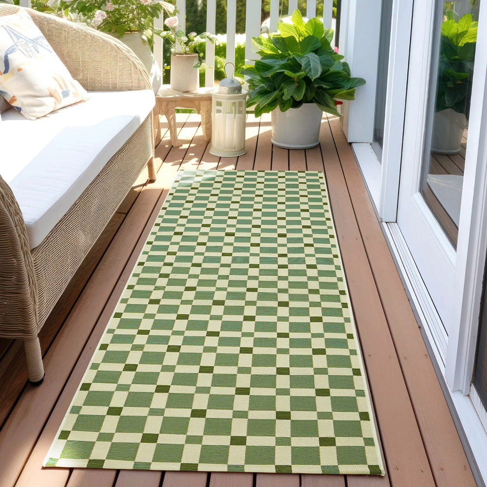 Vista Tito Green Colour : Runner Rug
