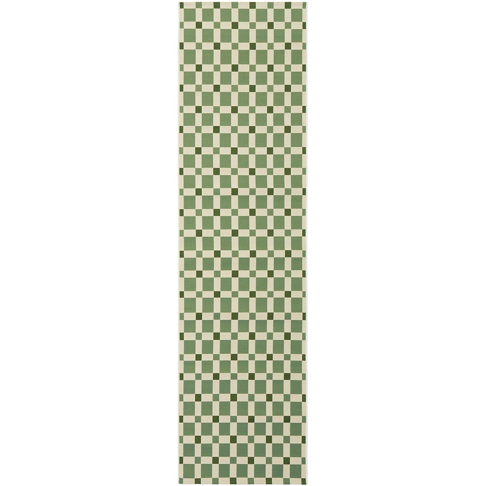 Vista Tito Green Colour : Runner Rug