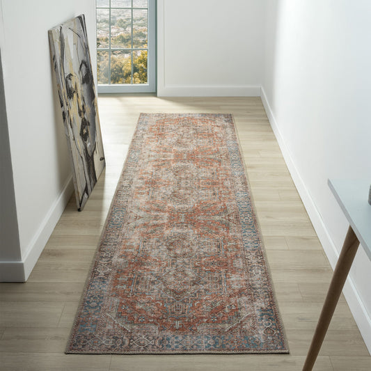 Vintage Terra in Multi Colour : Runner Rug