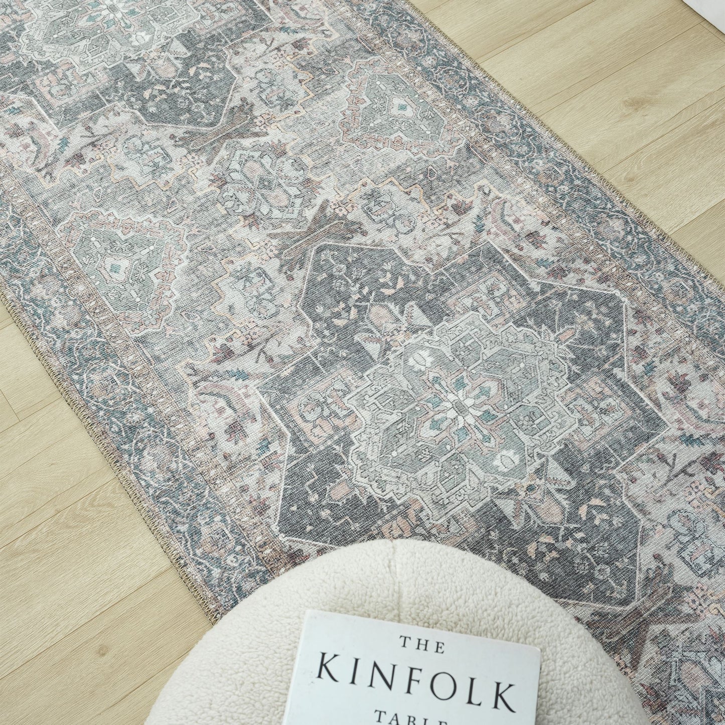 Vintage Slate in Multi colour :  Runner Rug