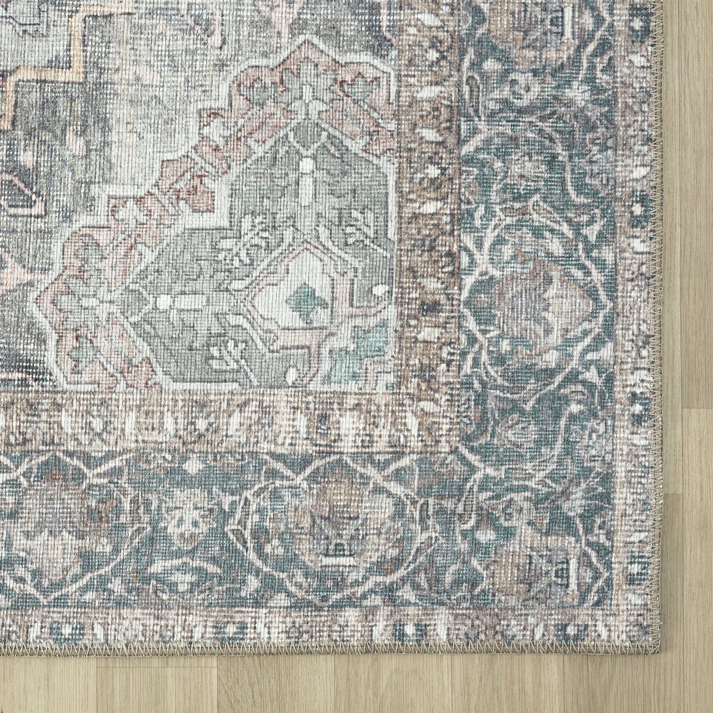Vintage Slate in Multi colour :  Runner Rug