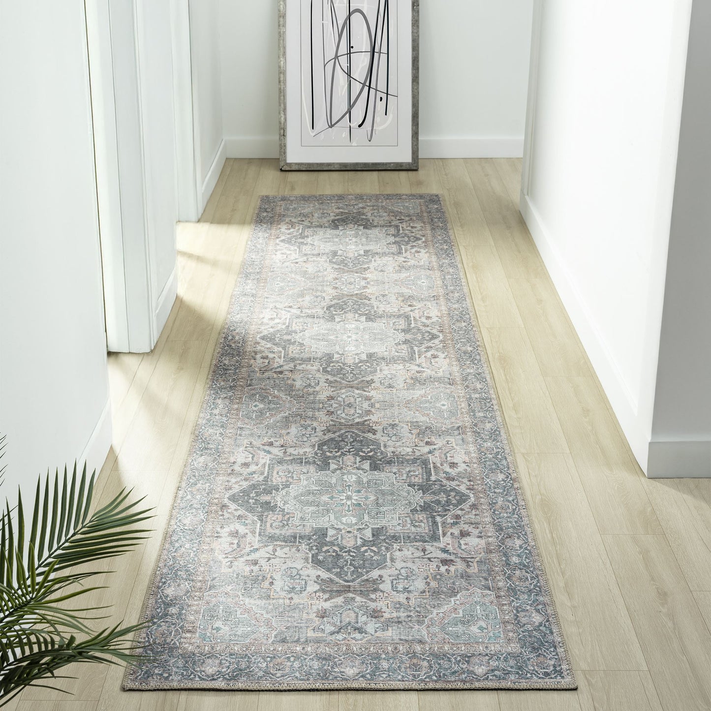 Vintage Slate in Multi colour :  Runner Rug