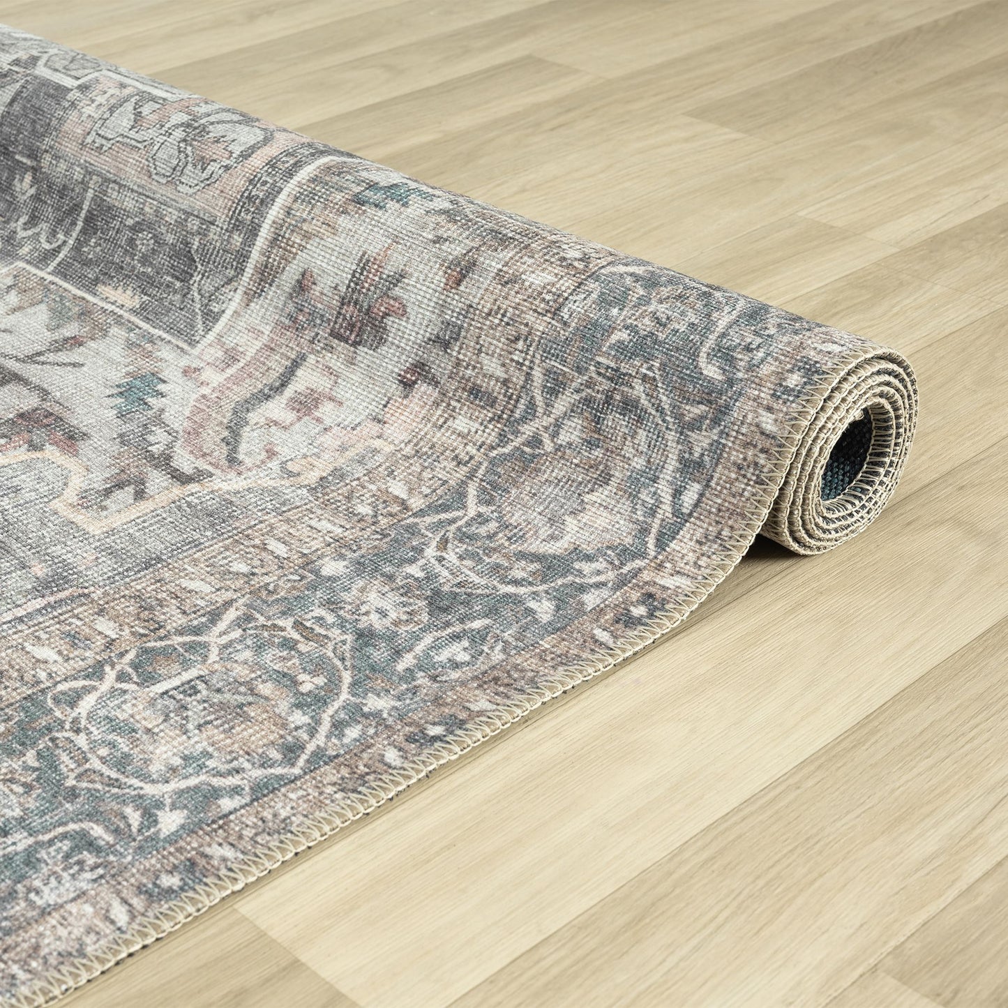 Vintage Slate in Multi colour :  Runner Rug