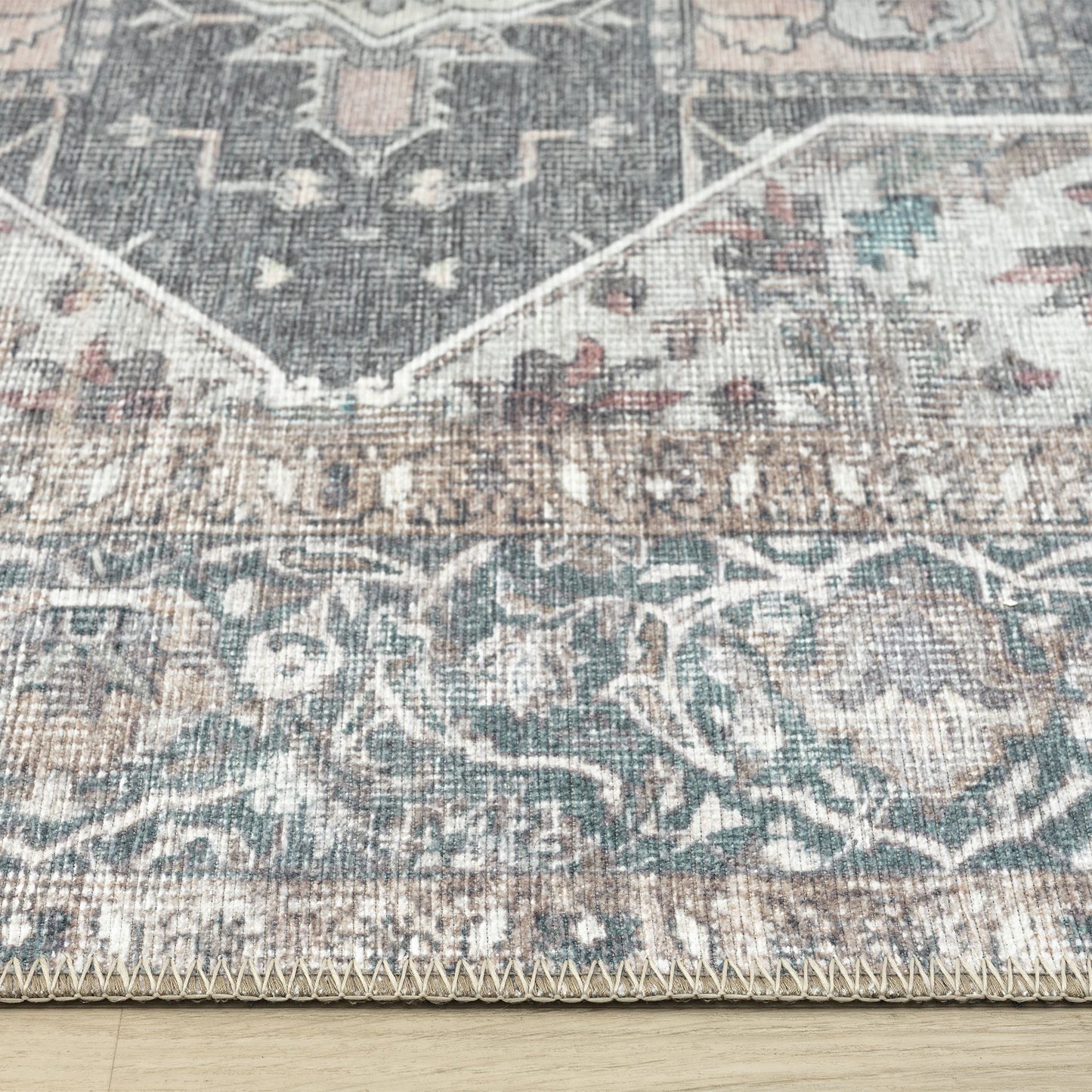 Vintage Slate in Multi colour :  Runner Rug