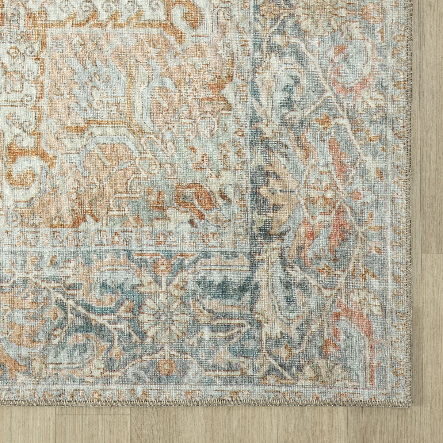 Vintage Coral in Multi Colour Rug