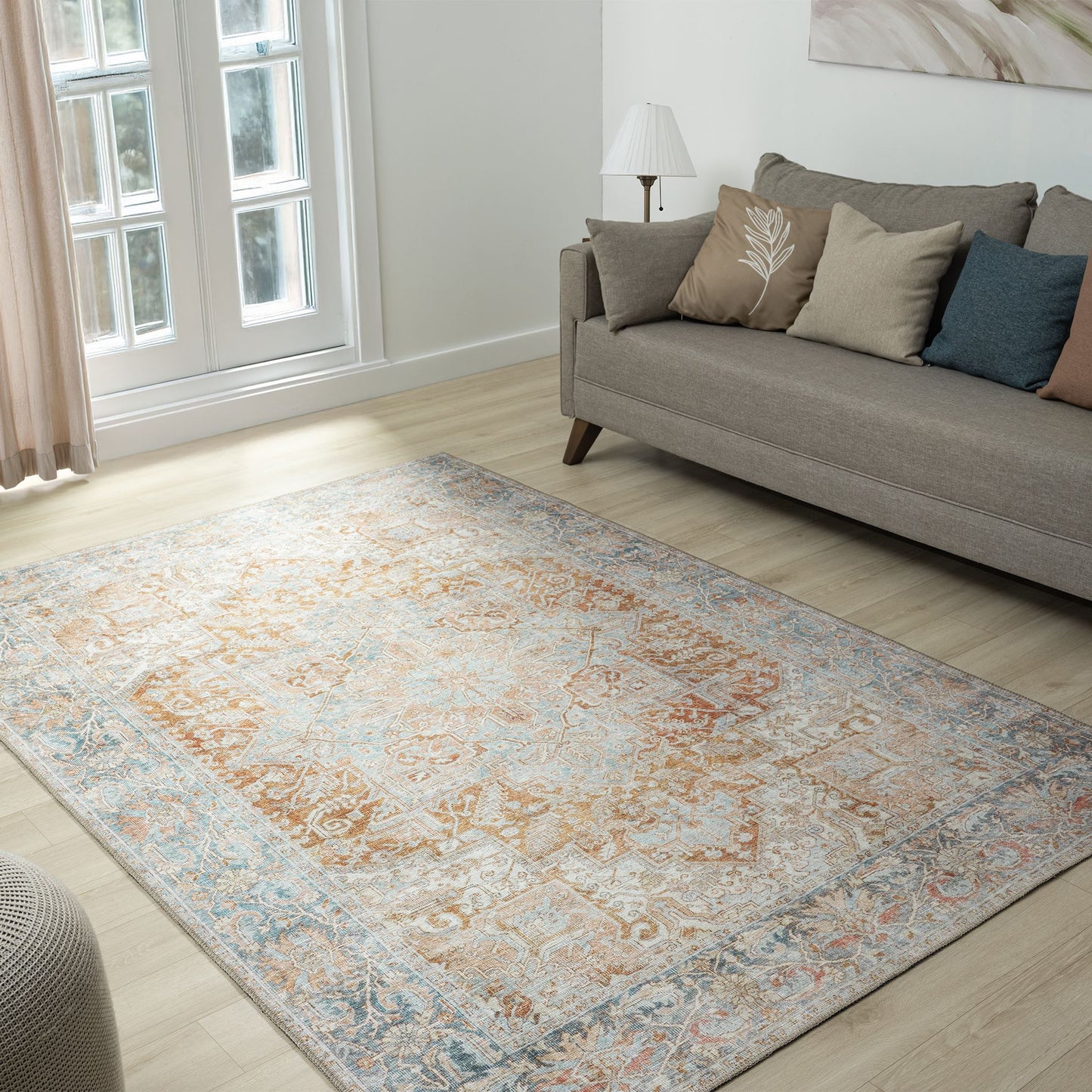 Vintage Coral in Multi Colour Rug