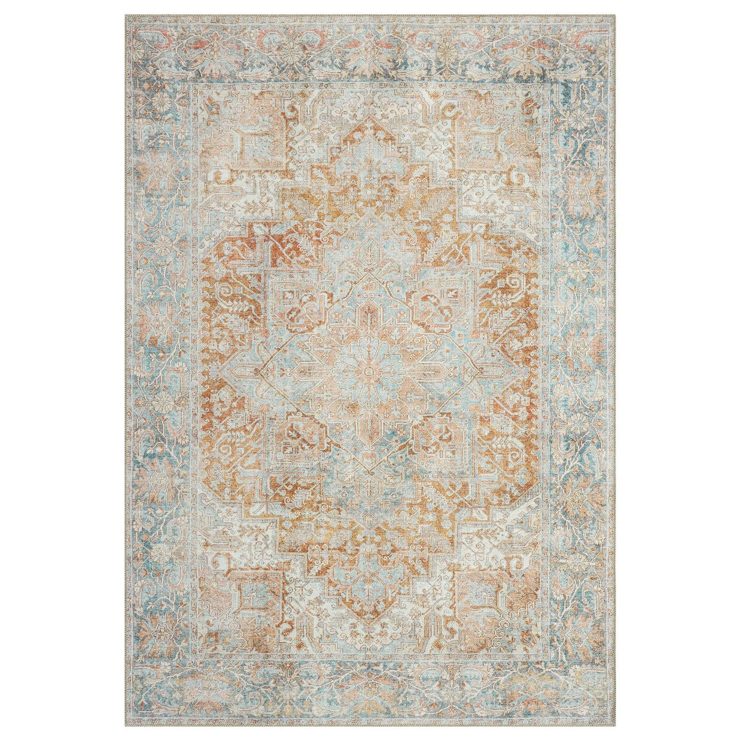 Vintage Coral in Multi Colour Rug