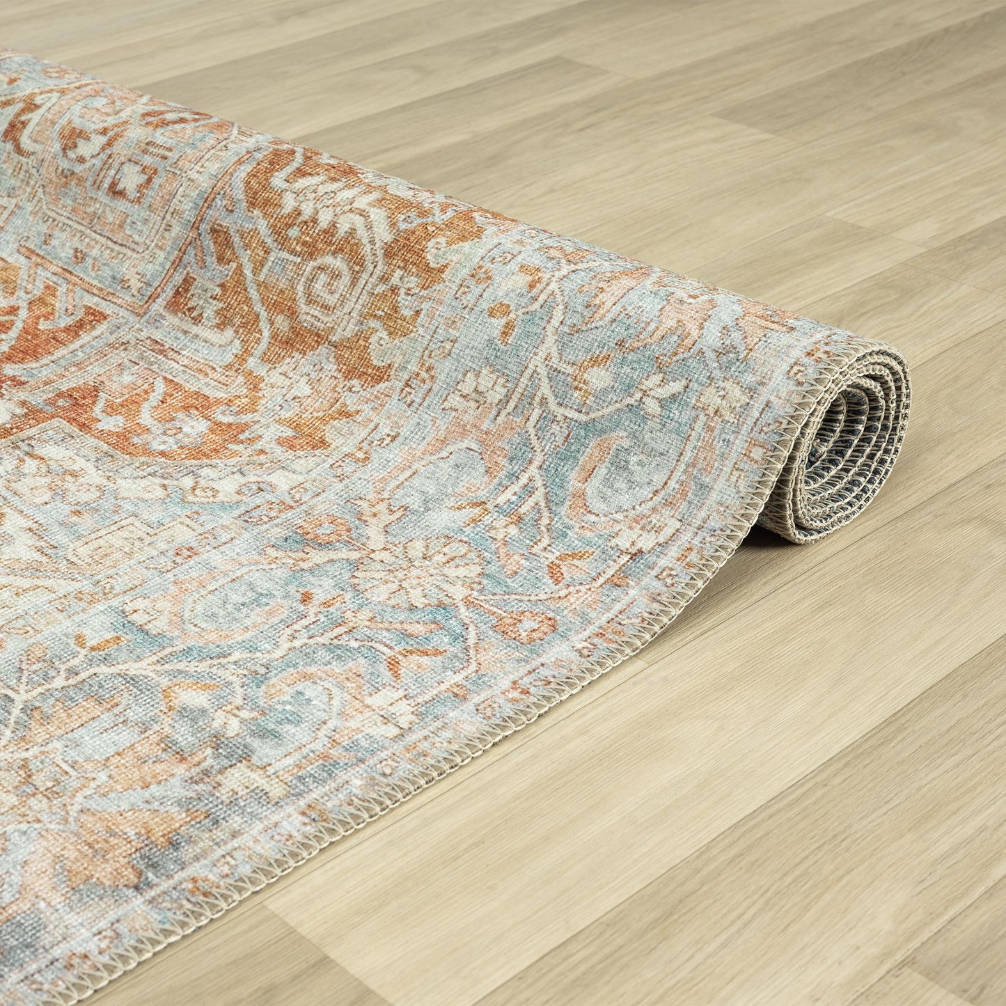 Vintage Coral in Multi Colour Rug