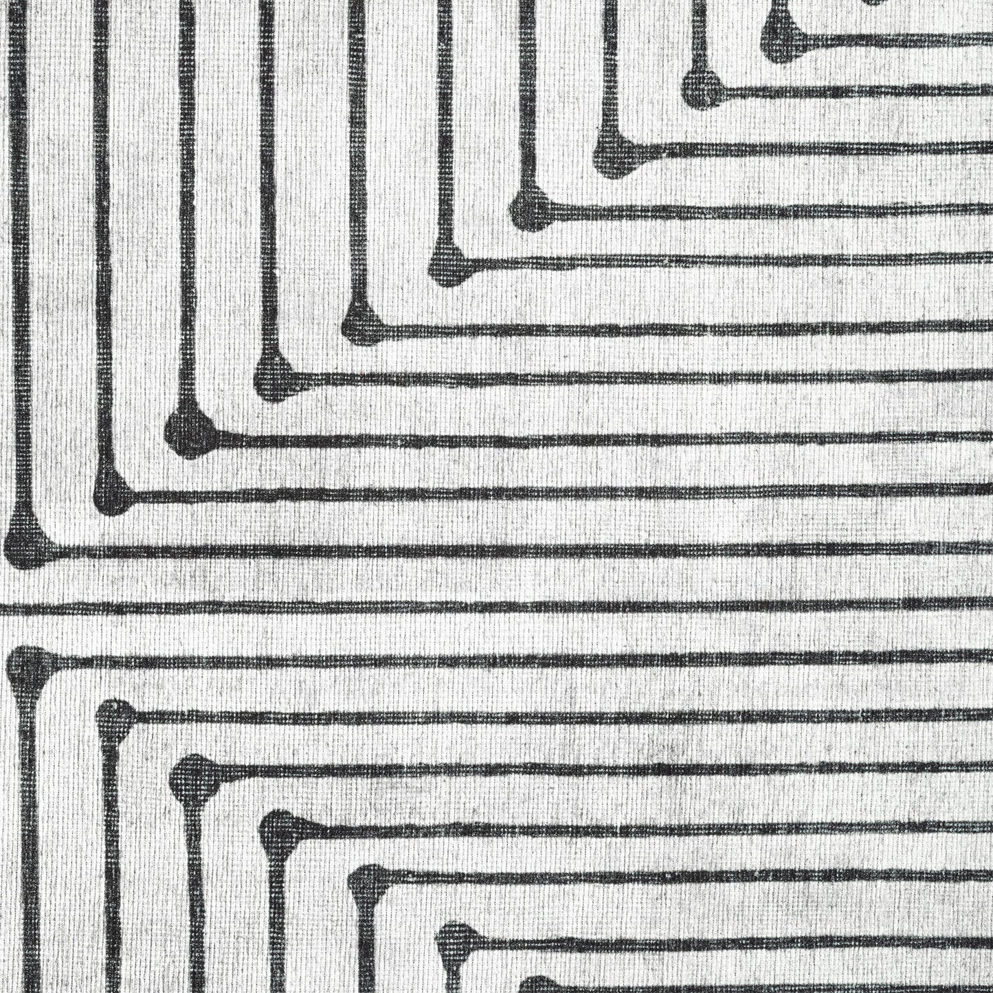 Vintage Stone in Black and White Colour : Runner Rug