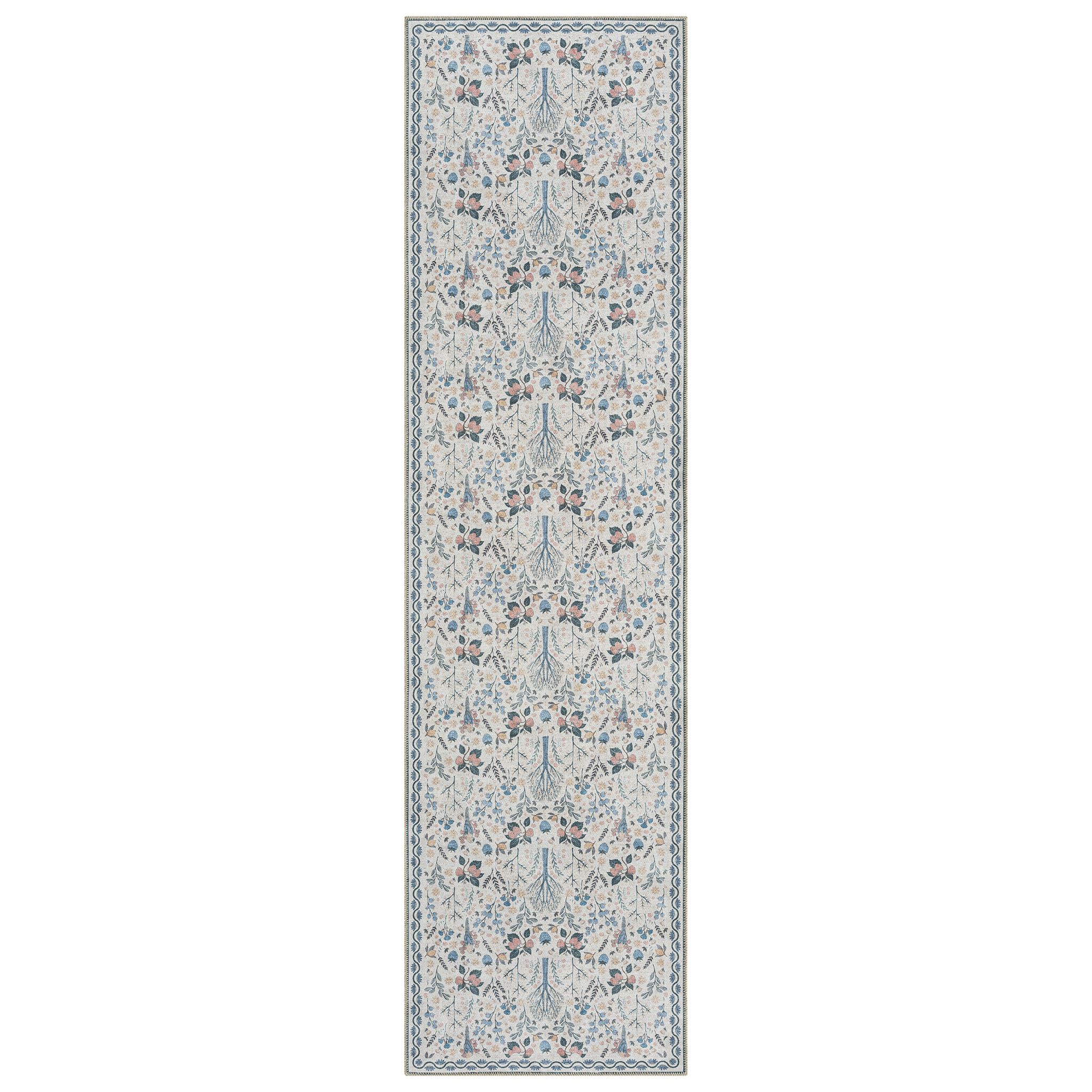 Vintage in Pebble Multi Colour : Runner Rug – Cheapest Rugs Online