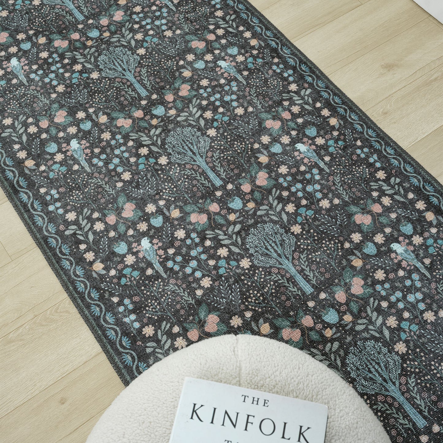 Vintage in Charcoal Colour : Runner Rug