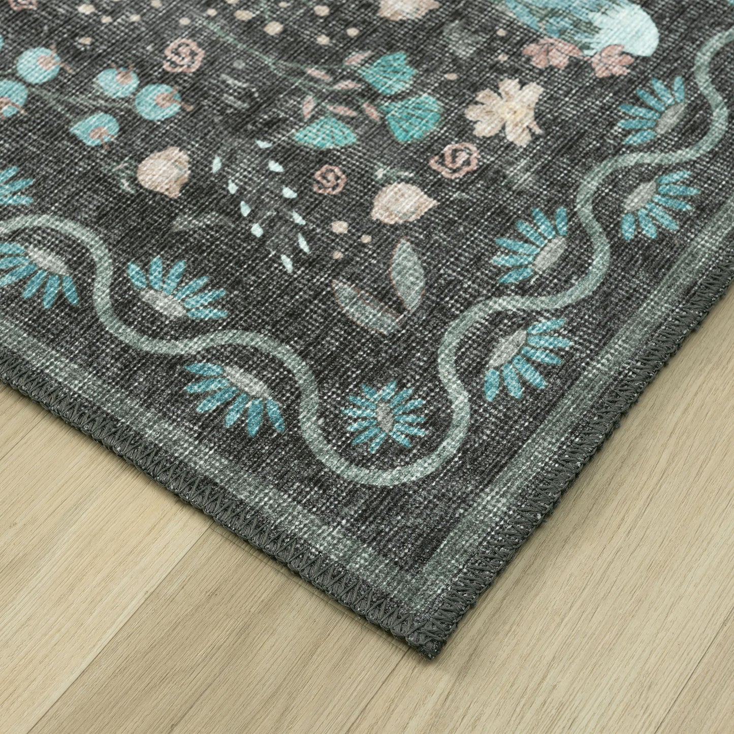 Vintage in Charcoal Colour : Runner Rug
