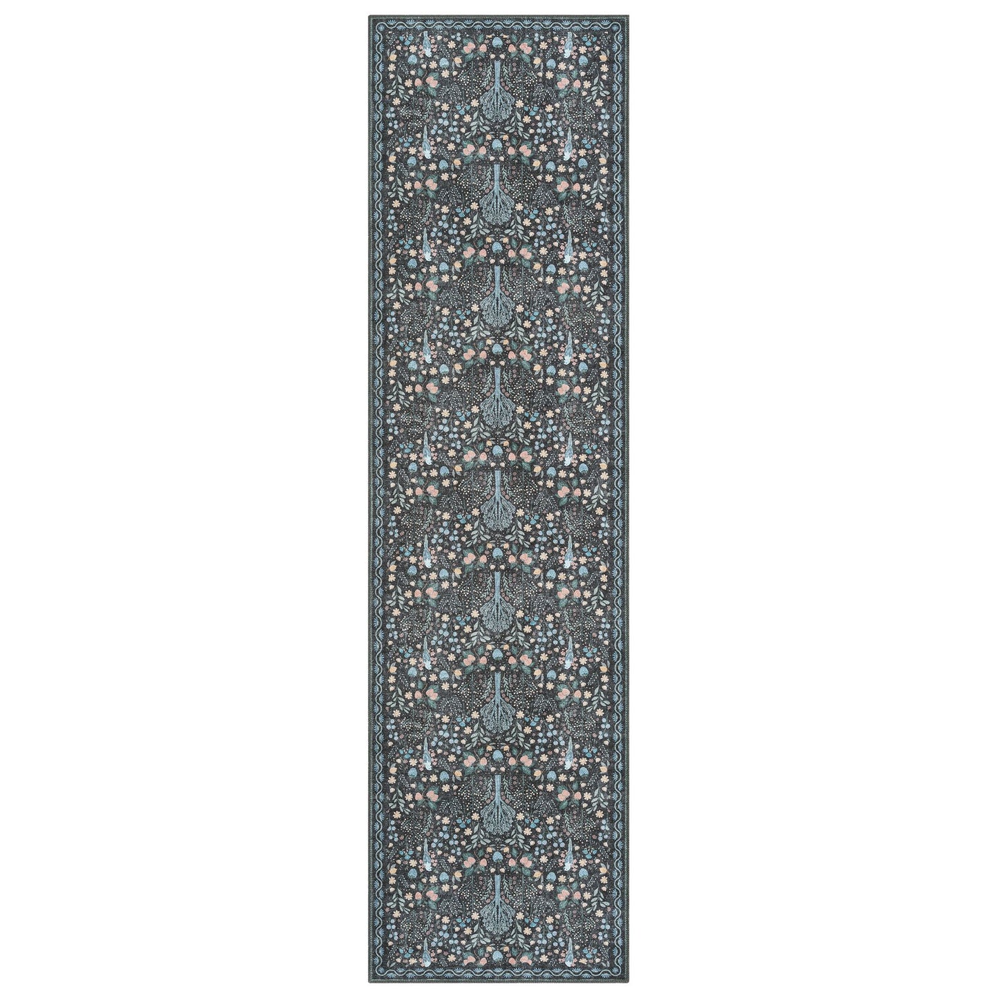 Vintage in Charcoal Colour : Runner Rug