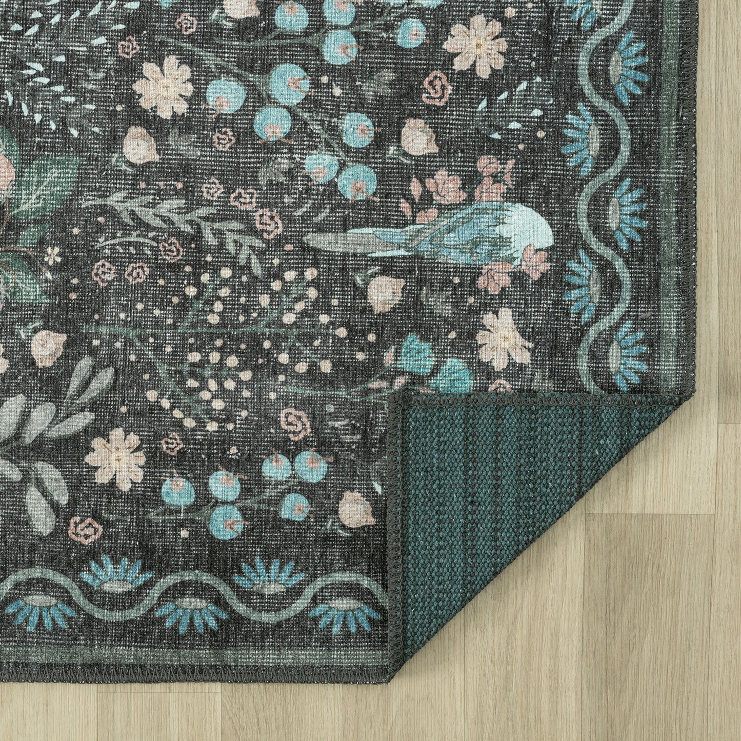Vintage in Charcoal Colour : Runner Rug