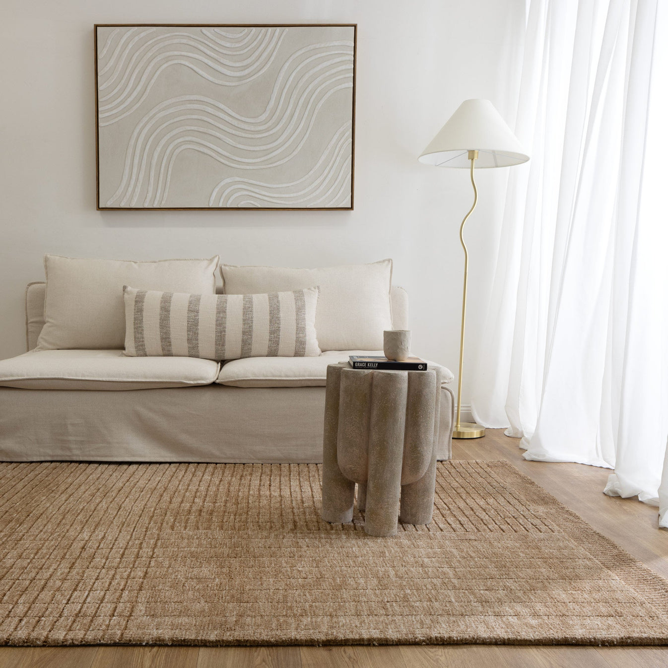 Canyon Warm Carved In Sand Rug – Cheapest Rugs Online