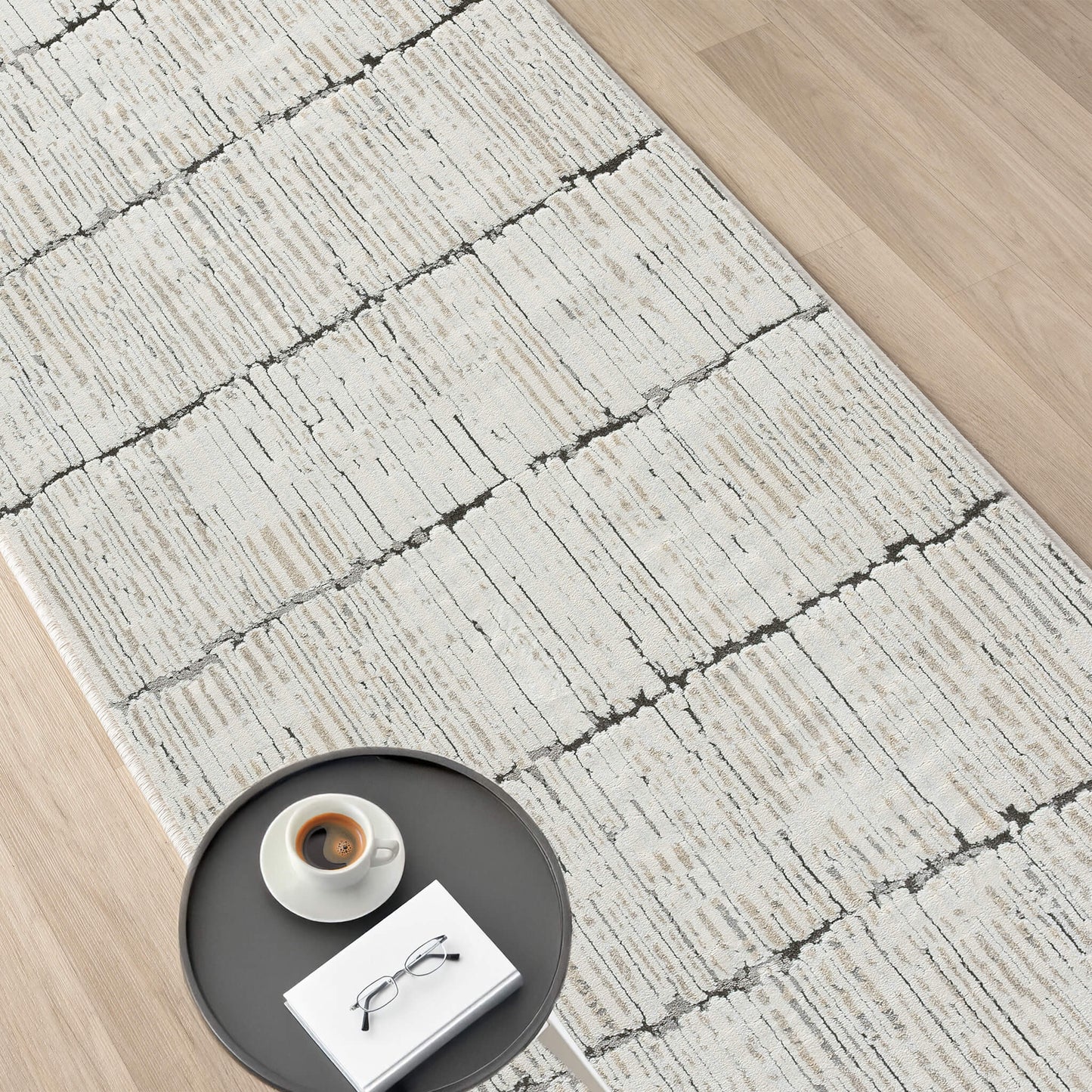Weston Stone in Cream Colour : Runner Rug