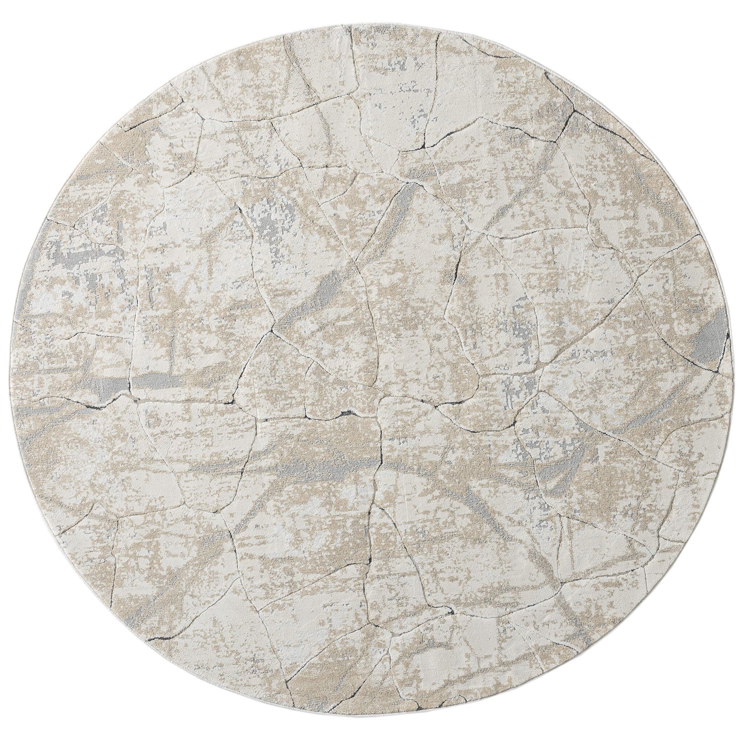 Weston Pebble in Cream Colour : Round Rug