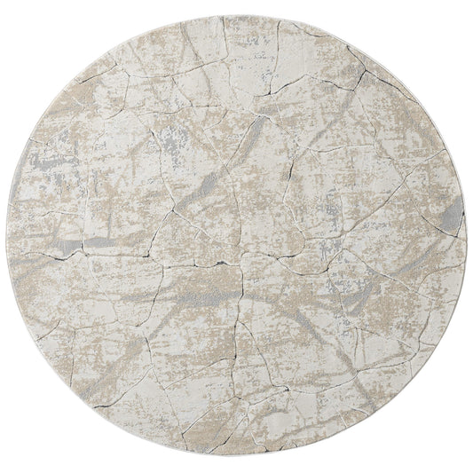 Weston Pebble in Cream Colour : Round Rug