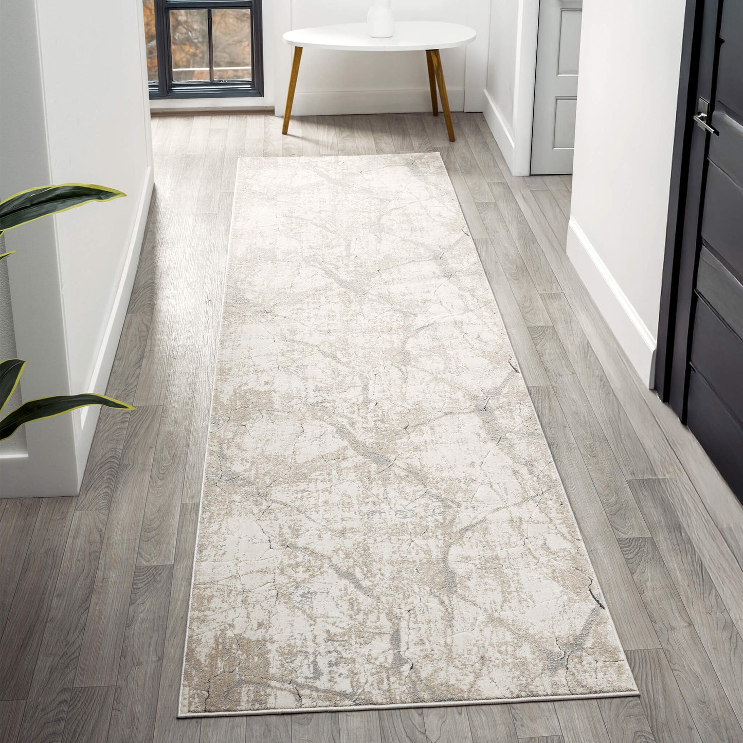 Weston Pebble in Cream Colour : Runner Rug