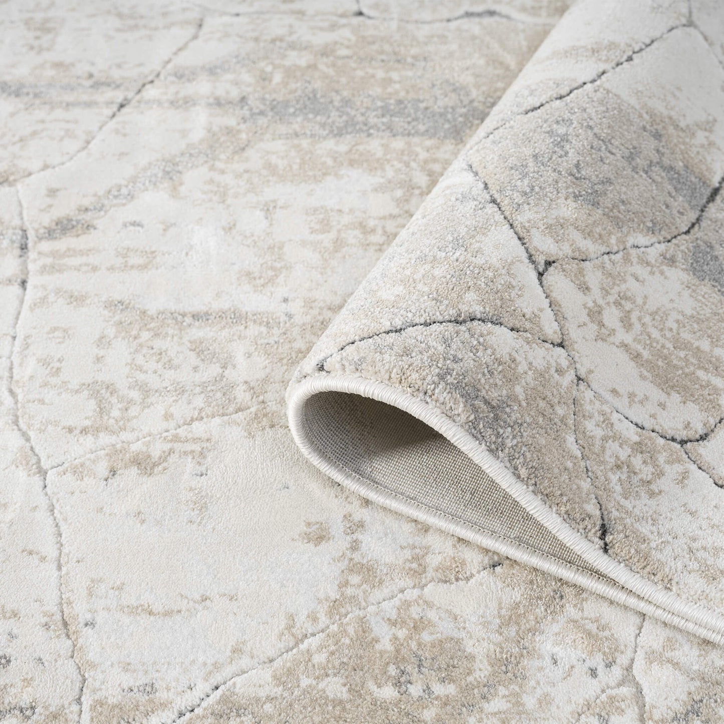 Weston Pebble in Cream Colour : Runner Rug