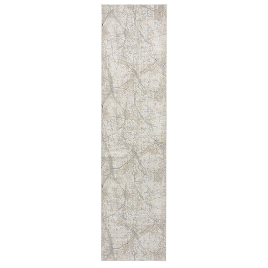 Weston Pebble in Cream Colour : Runner Rug