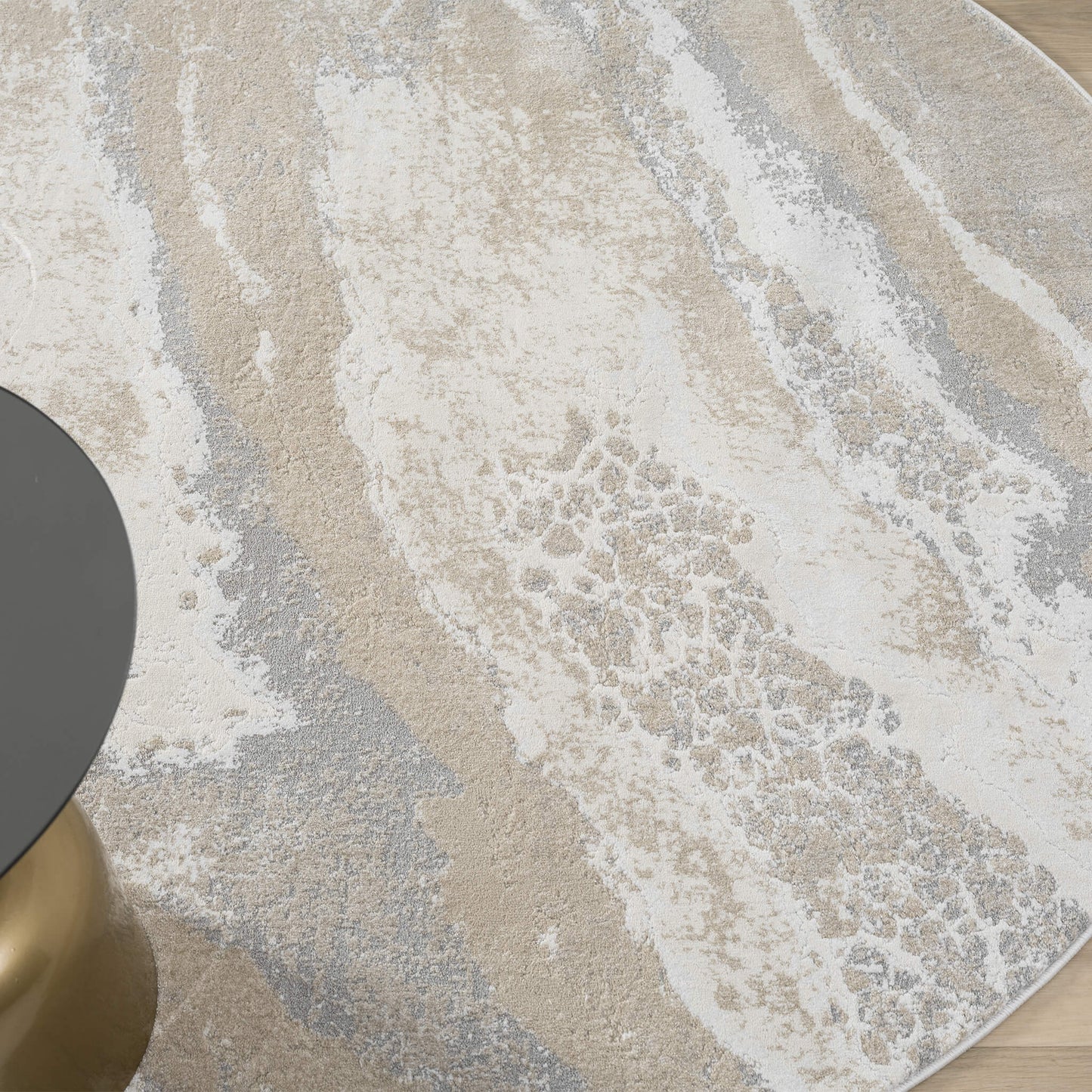 Weston Slate in Beige Colour : Round Rug