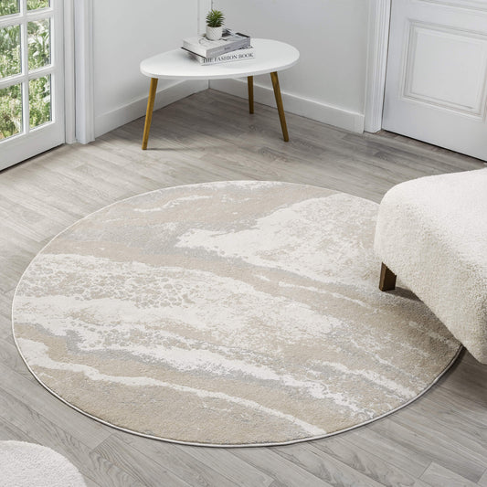 Weston Slate in Beige Colour : Round Rug