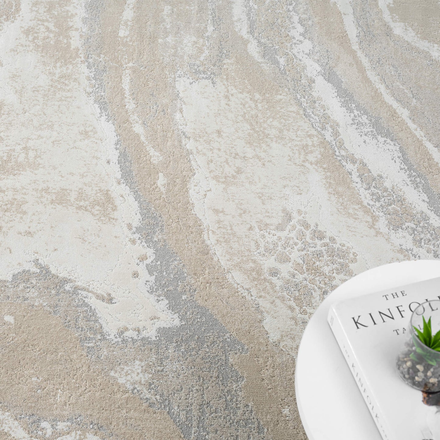 Weston Slate in Beige Colour Rug