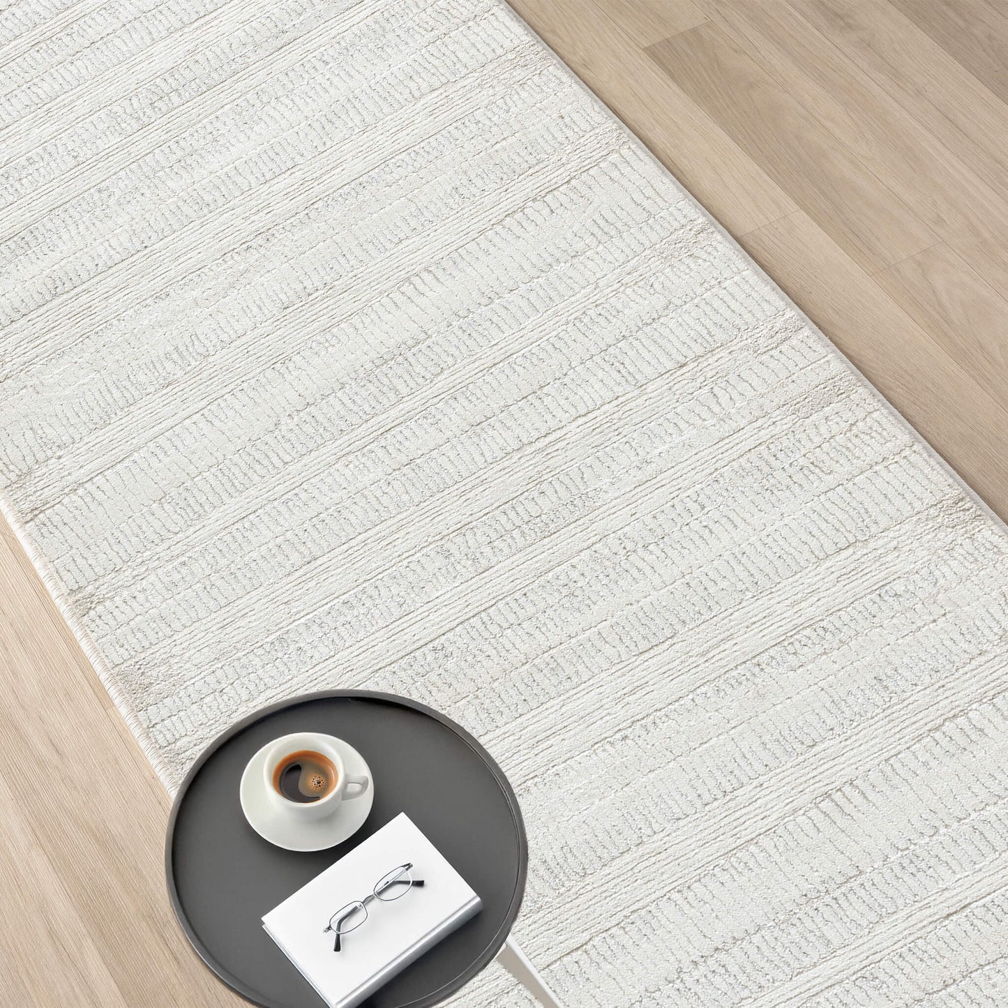 Weston Linen in Cream Colour : Runner Rug