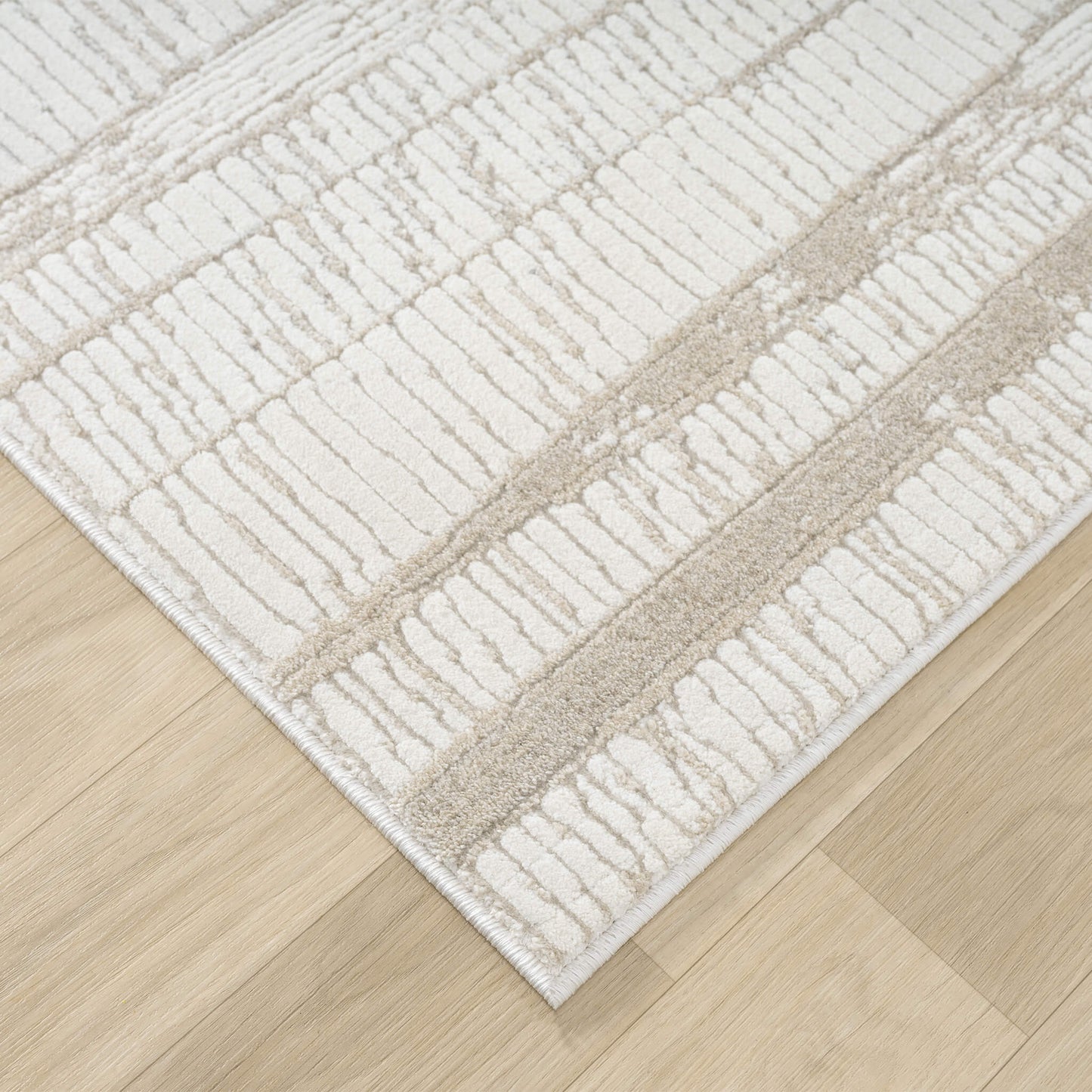 Weston Linen in Cream Colour : Runner Rug