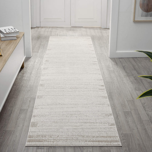 Weston Linen in Cream Colour : Runner Rug