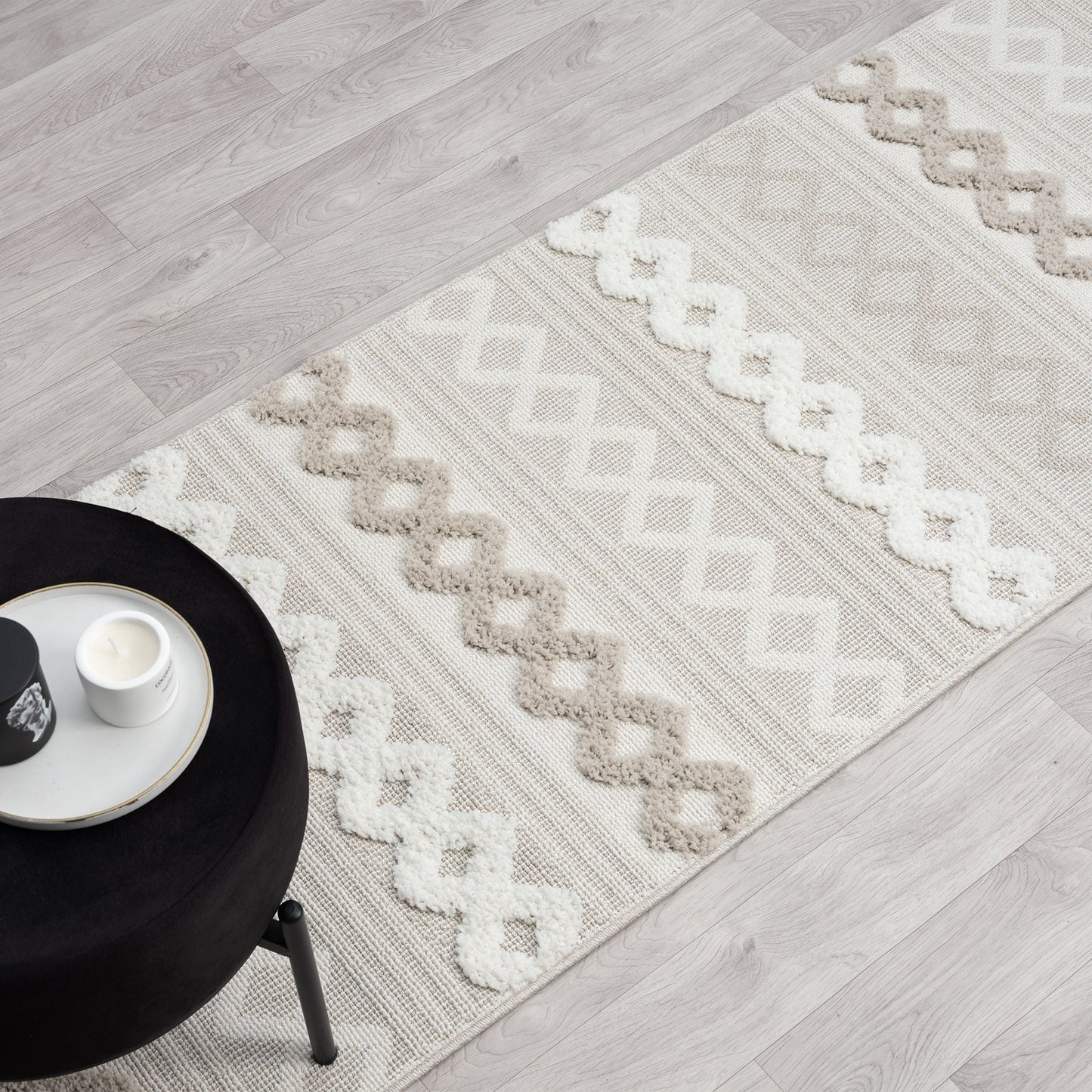 Cottage 542 Fawn in Cream Runner Rug