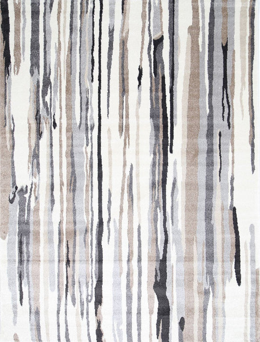 Moreau Ismerie Grey & Beige Abstract Rug
