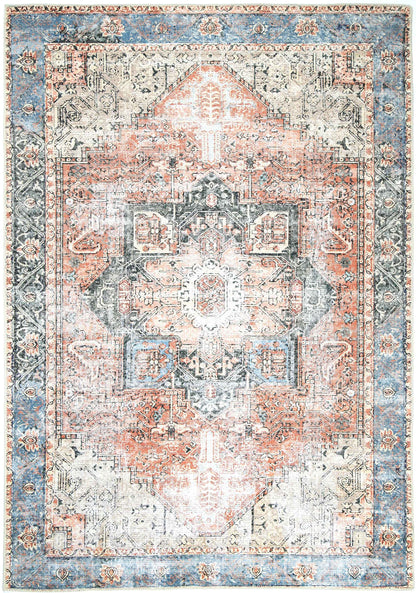 Distressed Vintage Cezanne In Multicolour Rug