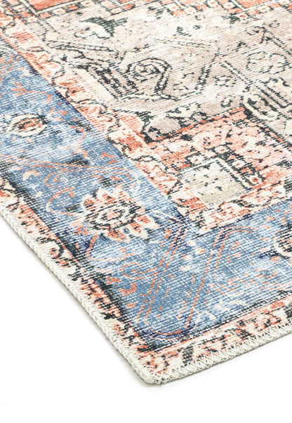 Distressed Vintage Cezanne In Multicolour Rug
