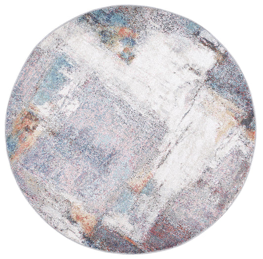 Salsa Aveza in Grey : Round Rug